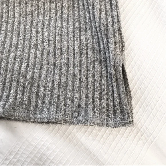 ARITZIA WILFRED FREE MARIE LIGHT GREY MOCK NECK LONG SLEEVE KNIT SWEATER DRESS - Picture 9 of 10